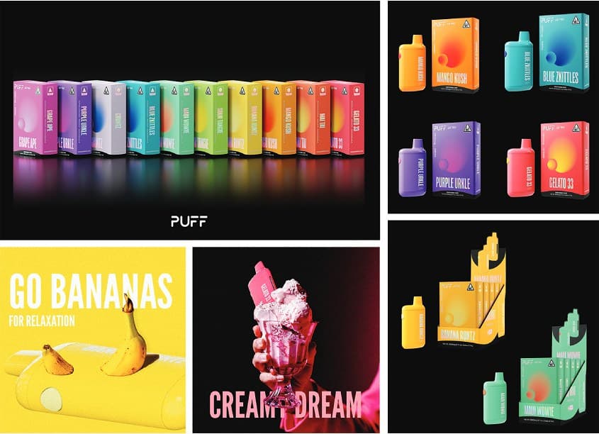 Puff Delta 8 Disposable Packaging and Marketing Graphic Design