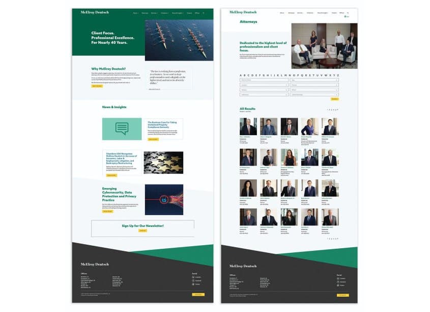 McElroy Deutsch Website Design