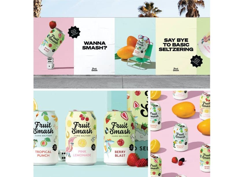 Fruit Smash Hard Seltzer ECD: Beau Oyler Visual Design Director: Beth Anderson