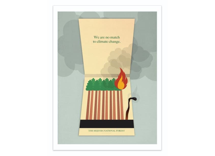 No Match For Climate Change Poster