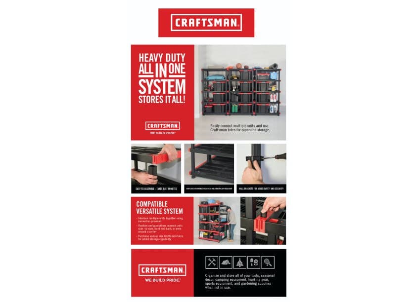 Craftsman Shelf Unit Amazon A+ Content