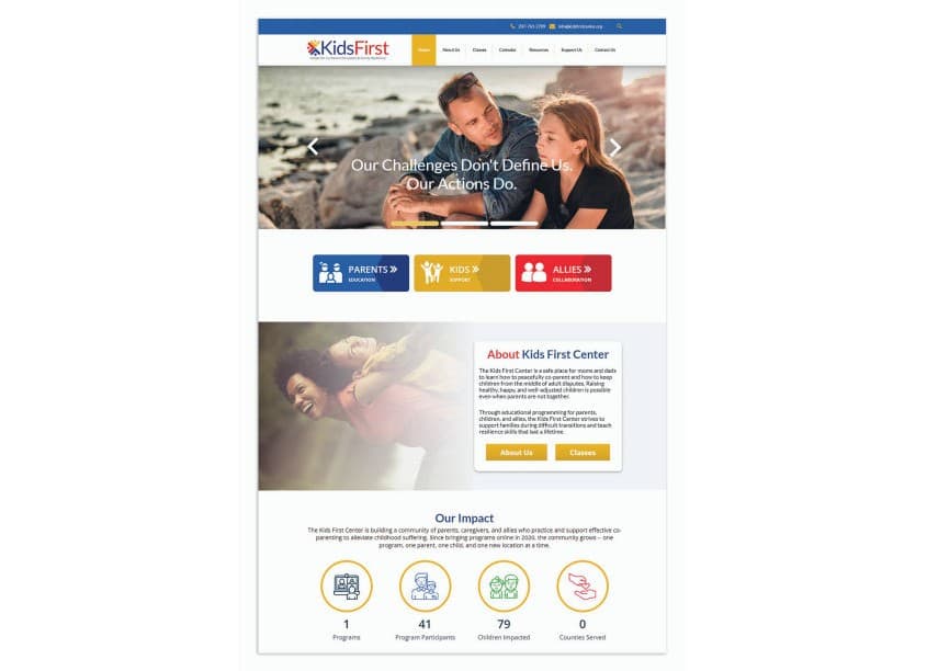 Kids First Center Website Redesign