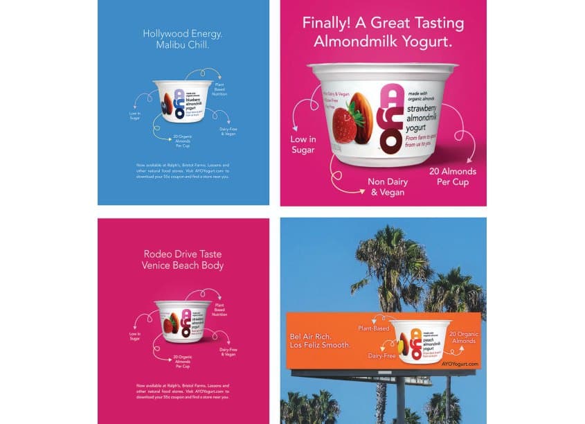 AYO Almondmilk Yogurt Los Angeles Campaign