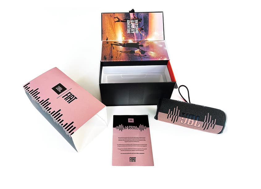 JBL + Fiat Custom Gift Product & Packaging — Package Design — by Huemen Design by Harman — 2022 GDUSA award entry