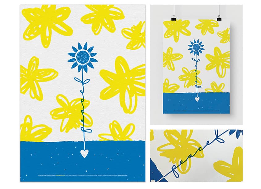 Support For Ukraine Poster/Where Love Grows