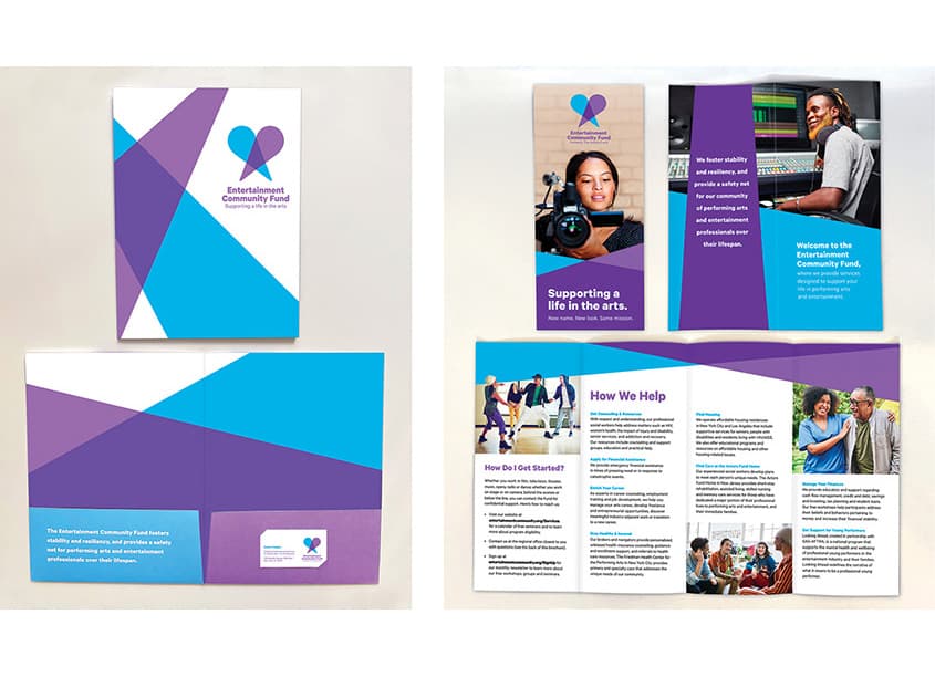 Entertainment Community Fund Rebranding Brochure and Folder