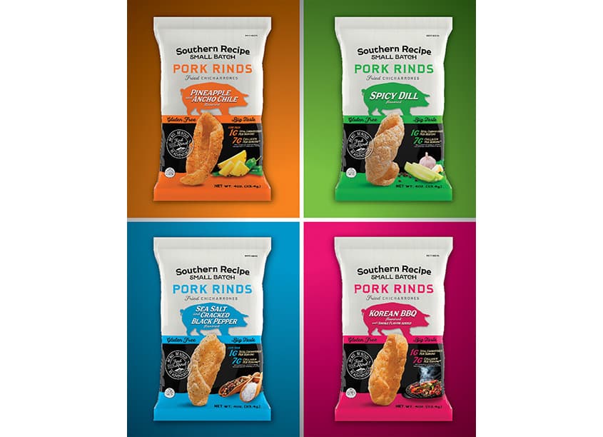 Southern Recipe Small Batch Pork Rinds Packaging