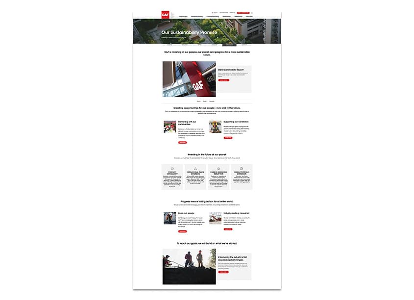 Sustainability Website Design