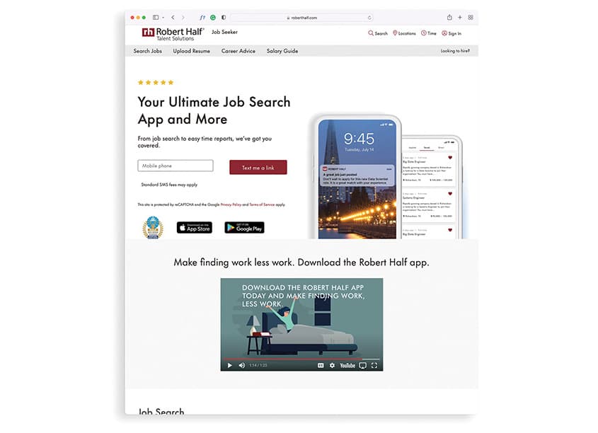 Make Finding Work, Less Work Mobile App