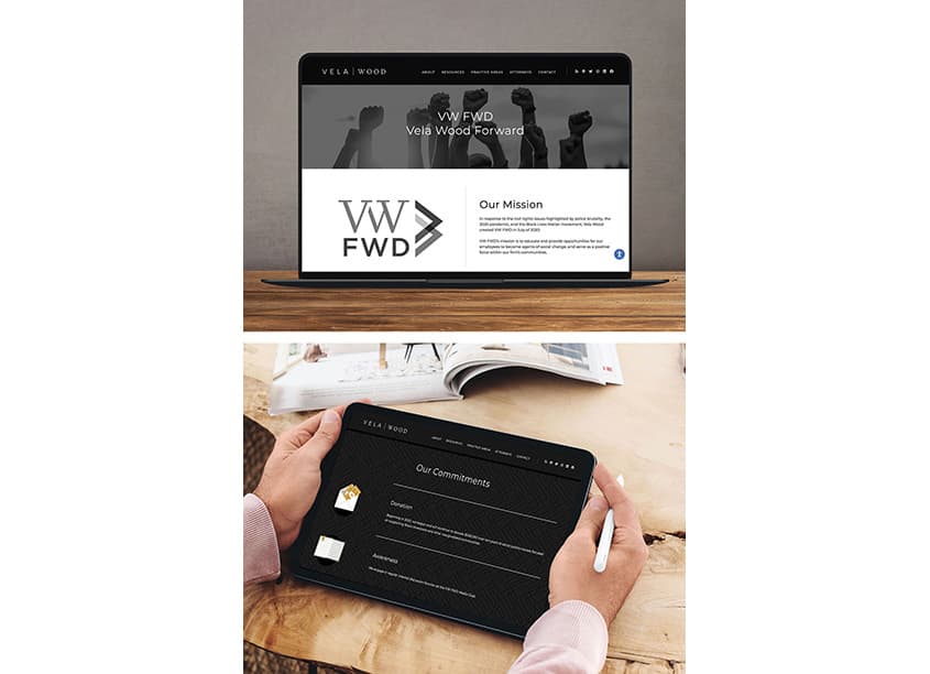 Vela Wood FWD Social Justice Website