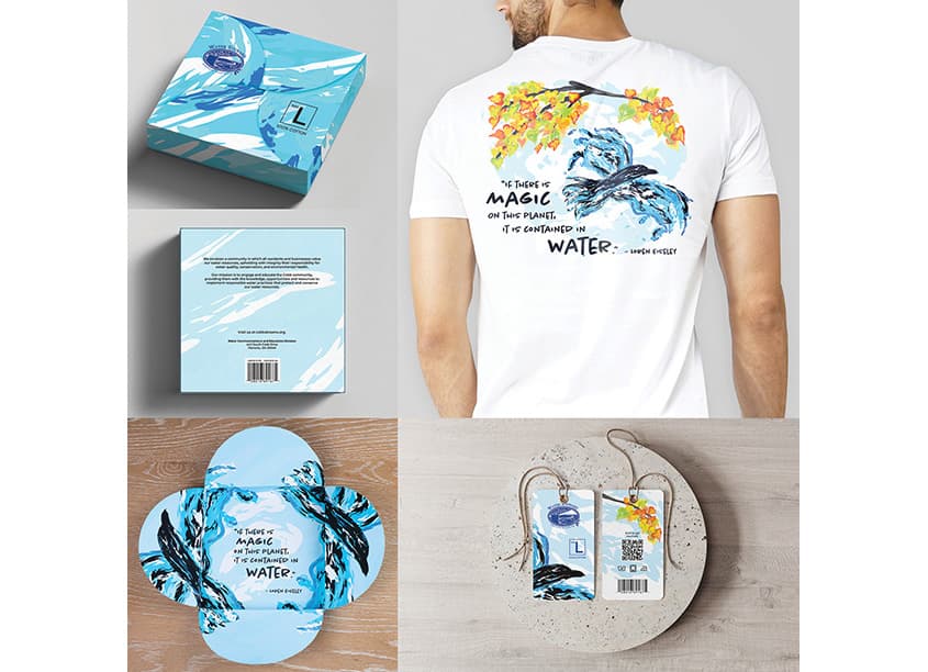 T-Shirt & Package Design for Stream Cleanup Volunteer Program