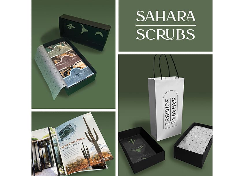 Sahara Scrubs Soap Brand & Package Design