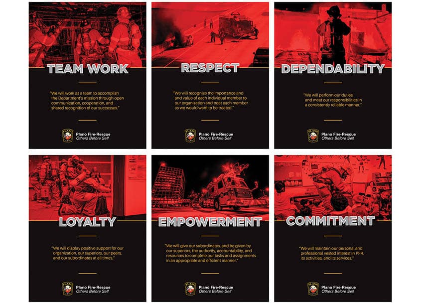 Plano Fire-Rescue : Values Posters