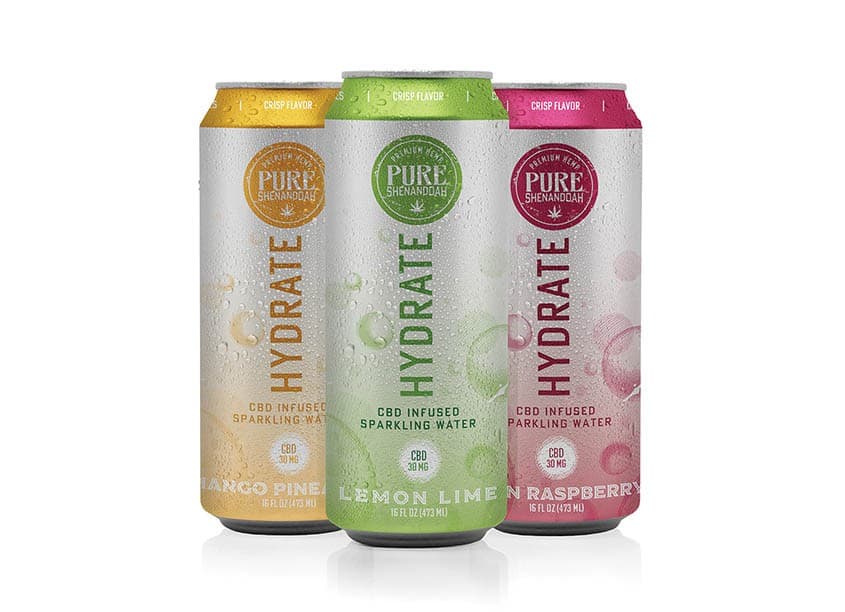 HYDRATE CBD Sparkling Water by Pure Shenandoah