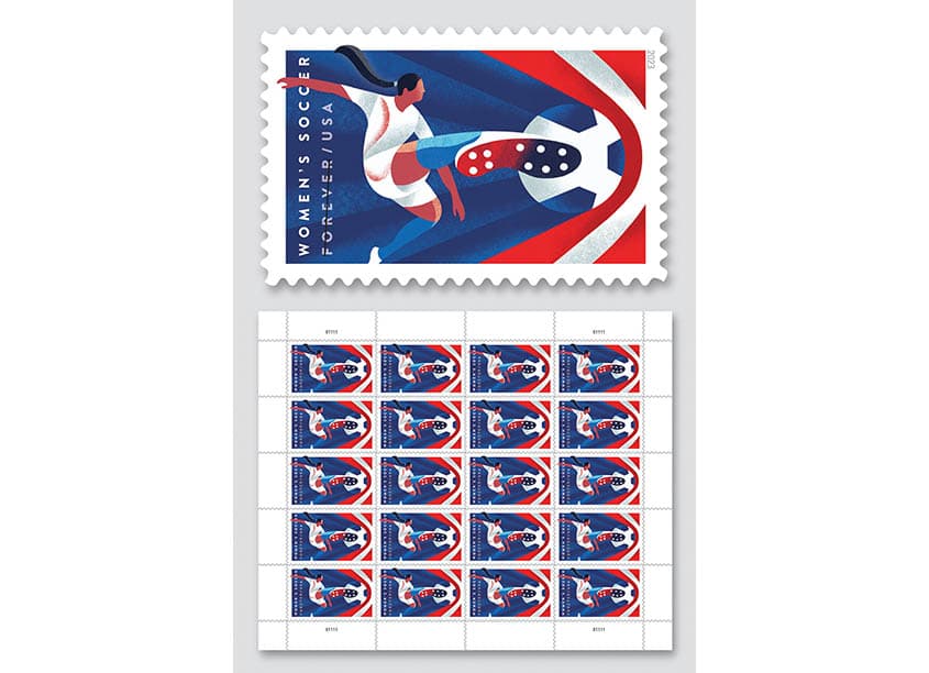 Women’s Soccer Stamp Design