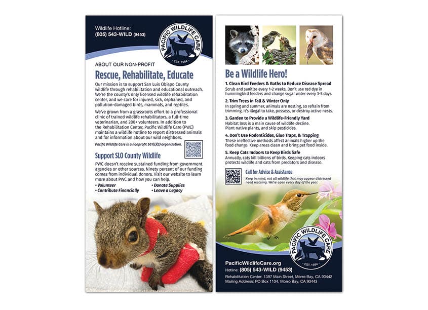 Pacific Wildlife Care Rack Card