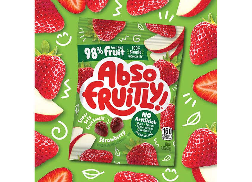 Absofruitly Strawberry Fruit Snacks Lunch