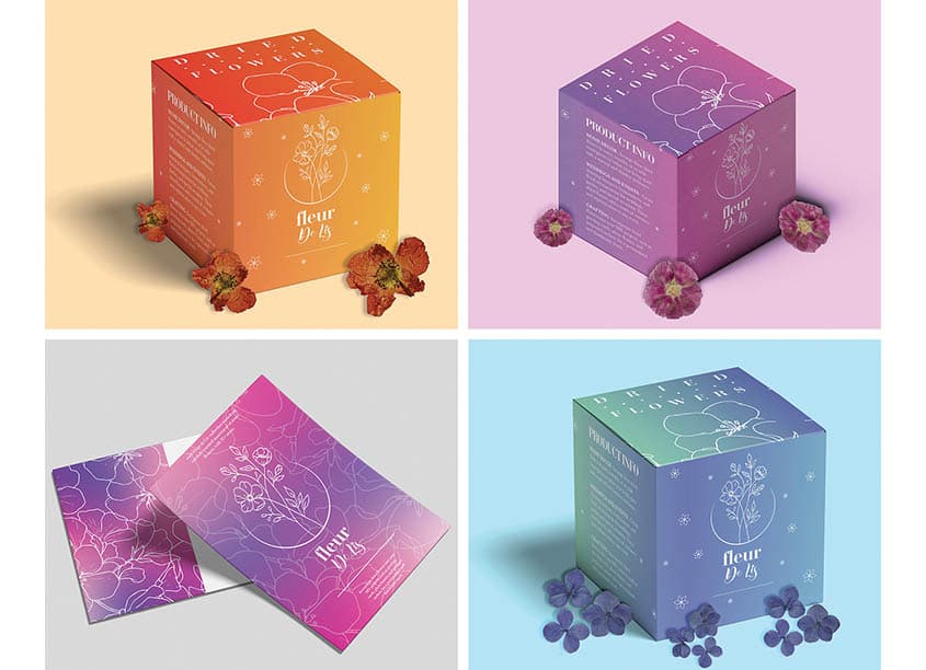 Fleur Dried Flowers Package Design & Direct Mail