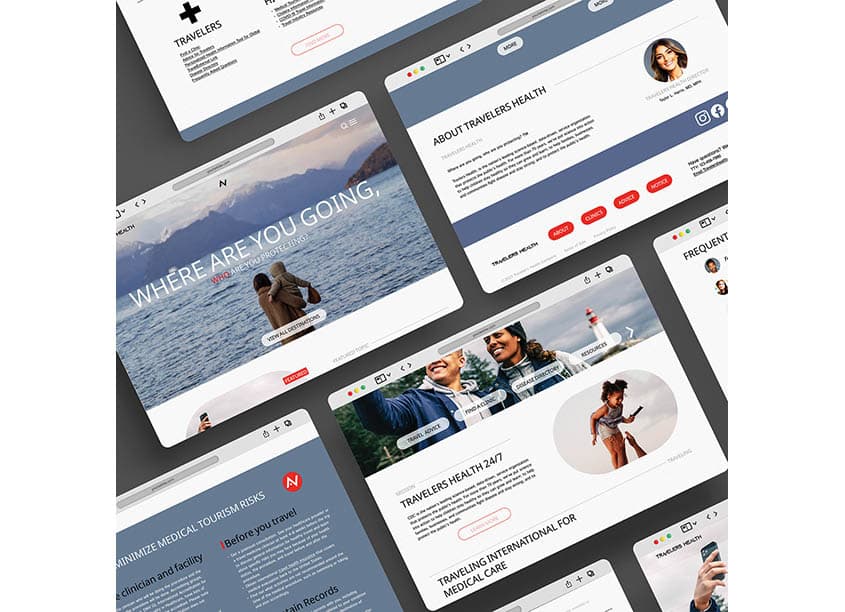 Traveler’s Health Website Design