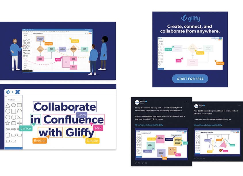 Gliffy Collaboration Feature Launch Campaign