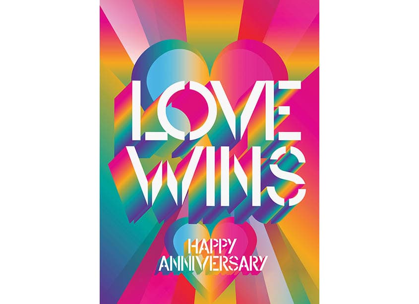 Love Wins Greeting Card for Stonewall UK