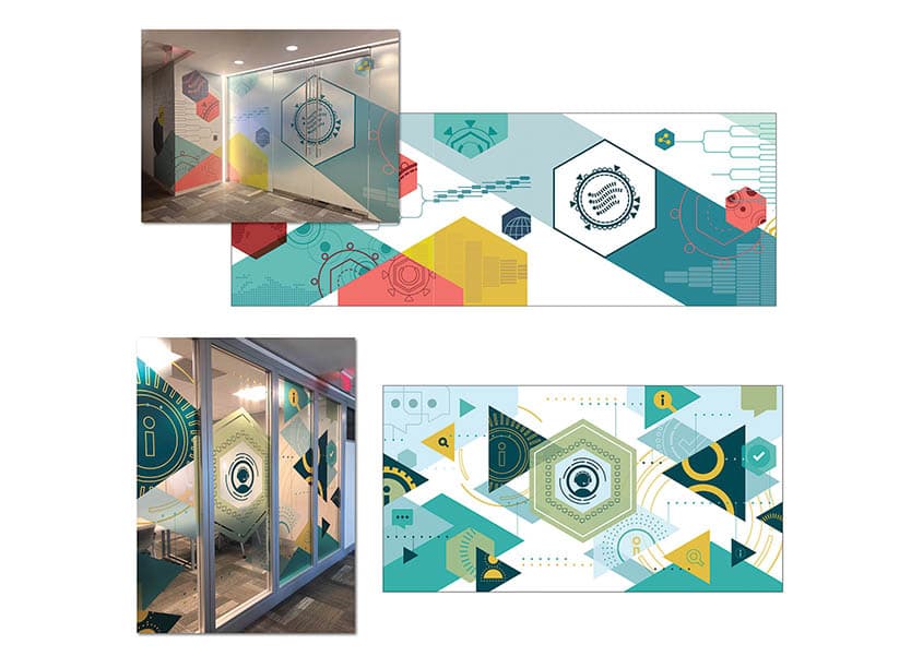 Biovisualization Lab and Customer Service Workplace Environmental Graphics