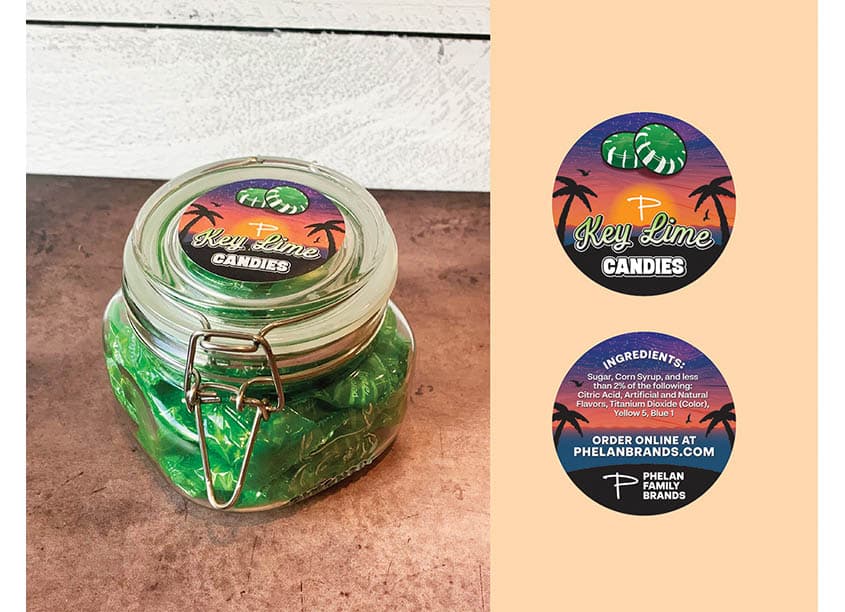 Key Lime Candies Label Design