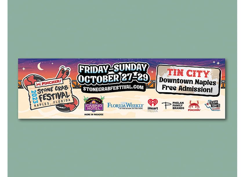 Stone Crab Festival Digital Billboard
