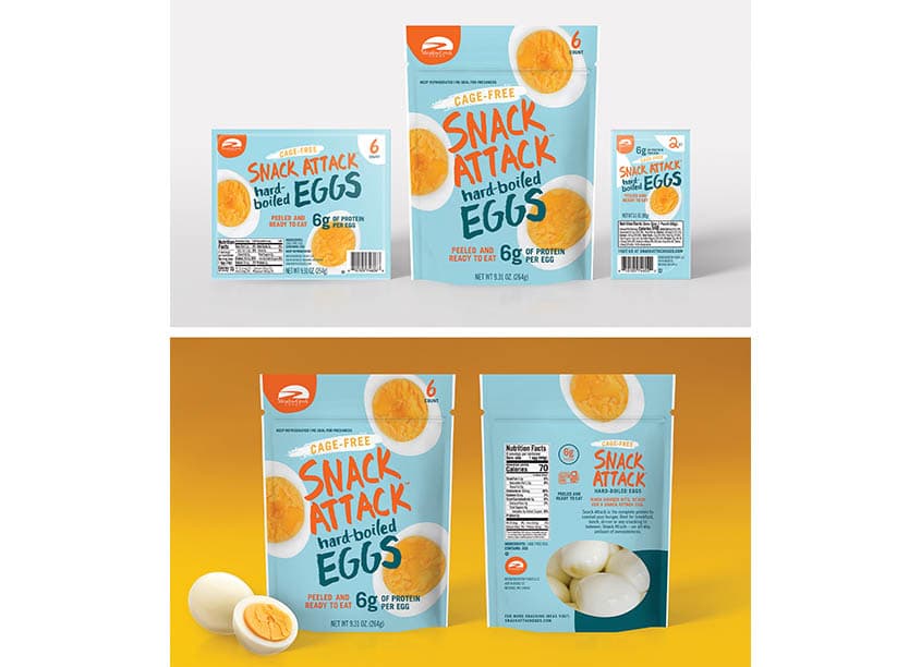 Snack Attack Hard-Boiled Eggs Packaging