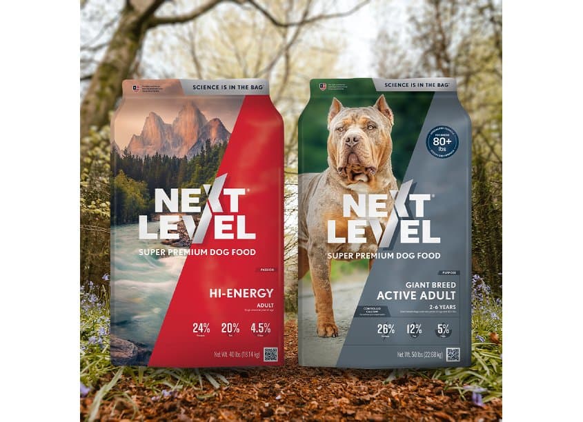 Next Level Super Premium Dog Food Packaging