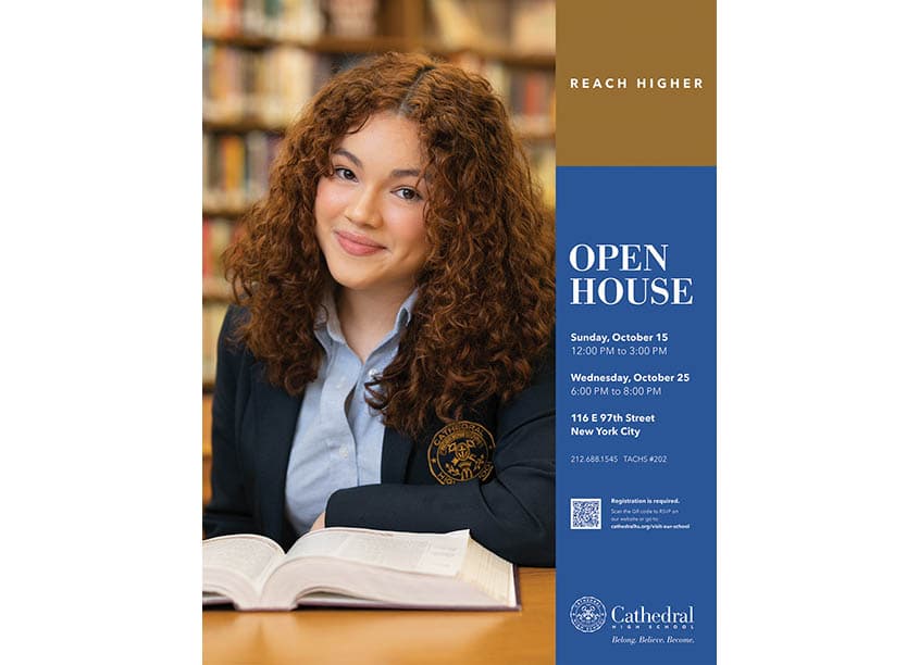Cathedral High School Open House Poster