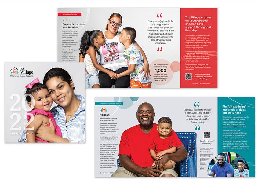 2022 Annual Report — Annual & Corporate Reports design — by The Village for Families & Children — 2023 GDUSA award entry