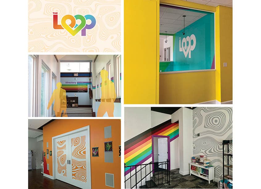The Loop LGBTQ+ Community Center Branding & Environmental Design