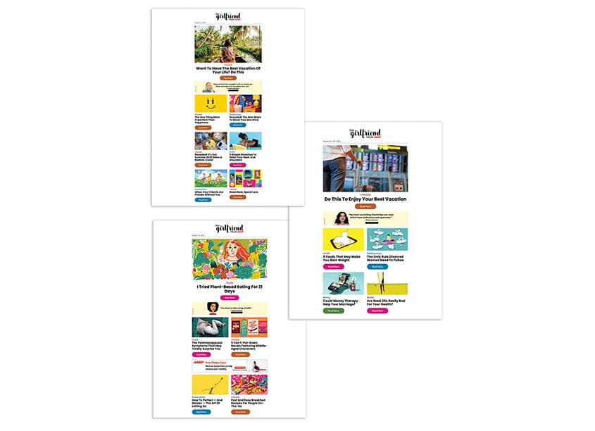 The Girlfriend from AARP Newsletter Design