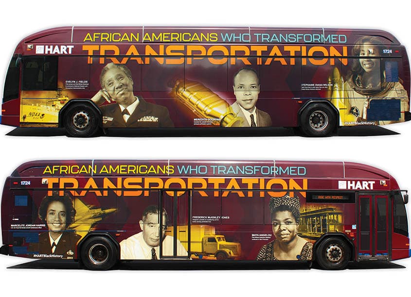 African Americans Who Transformed Transportation Bus Wrap