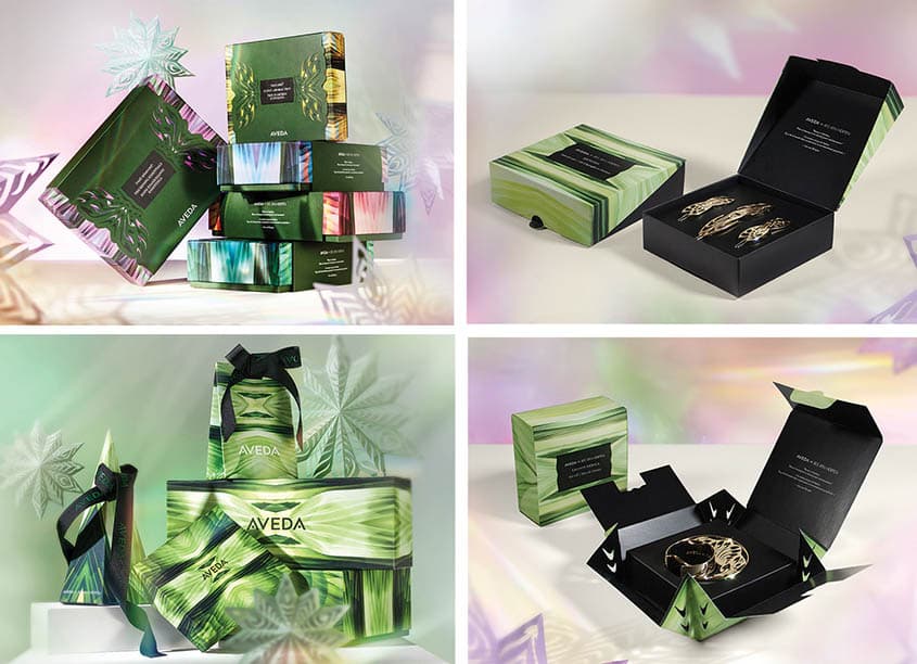 Aveda x Iris Van Herpen Holiday Packaging
