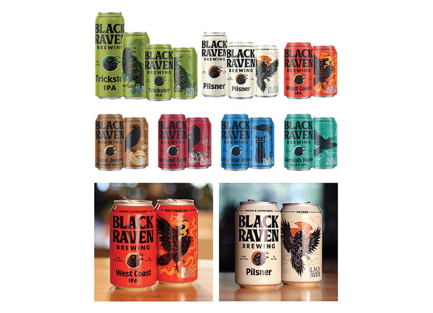Black Raven Brewing Package Design