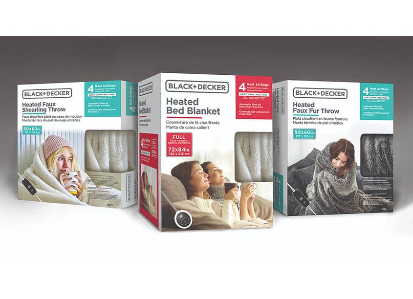 Black&Decker Heated Blanket Brand Packaging