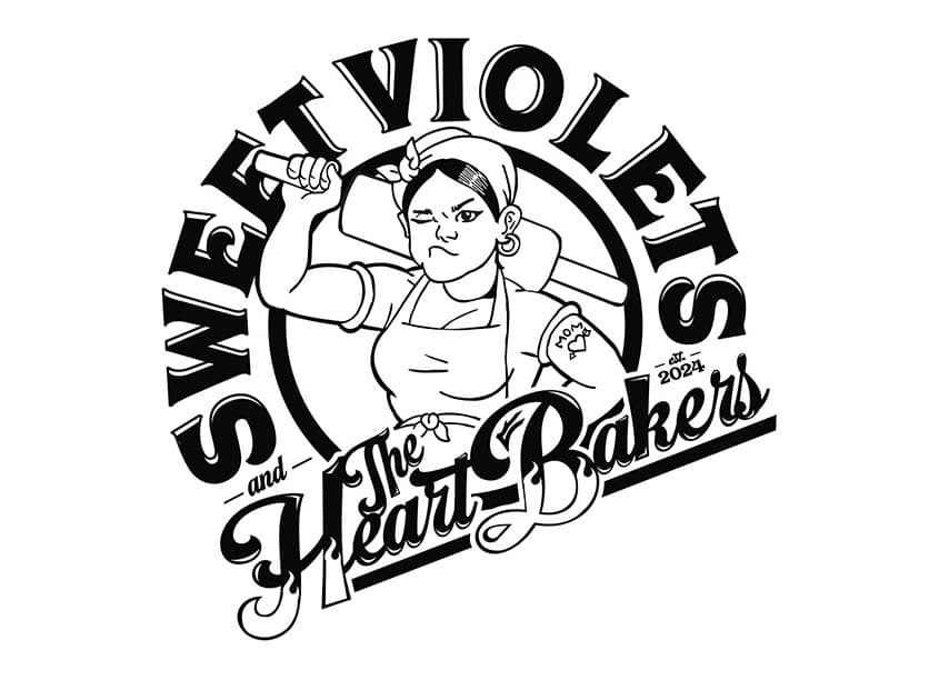 Sweet Violets and The Heart Bakers Logo