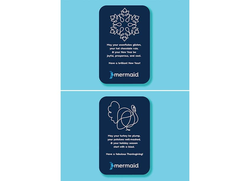 Mermaid Holiday Cards