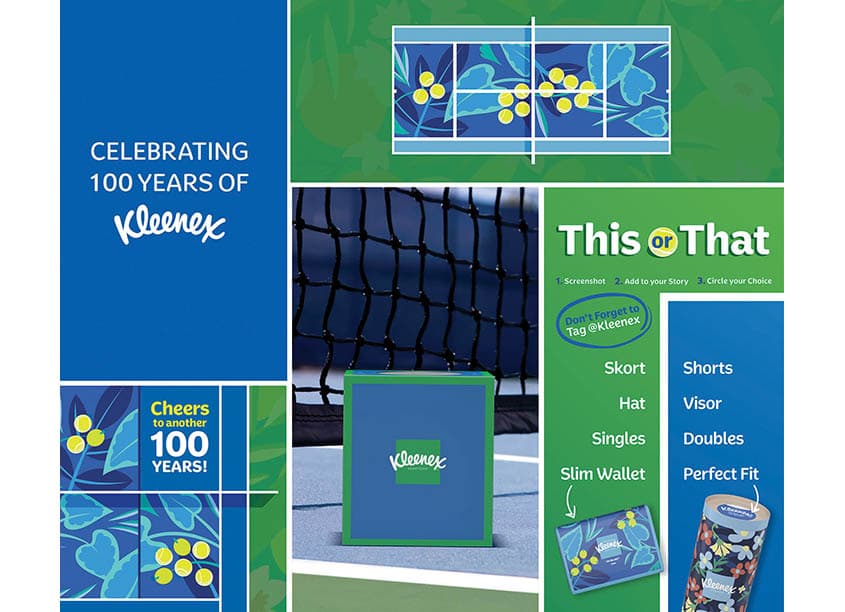 Kleenex® Tennis Player Sponsorship Campaign