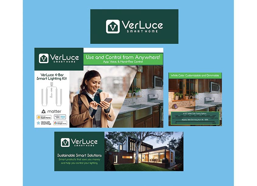 VerLuce Lighting Online Infographics and Banners
