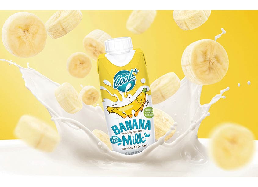 Epoca Cool Plus Banana Milk Packaging