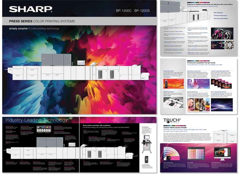 Sharp Press Series Color Printing Systems Brochure