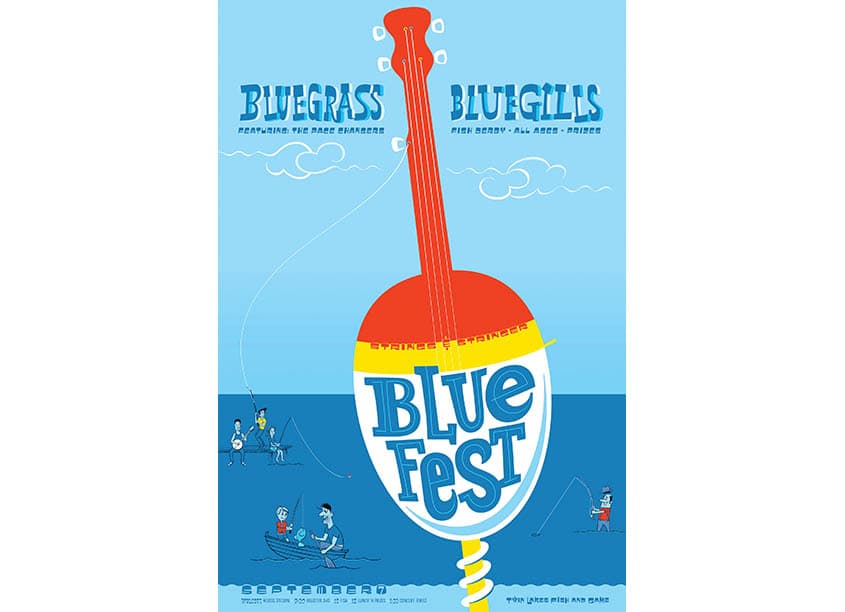 Strings and Stringer BlueFest Poster