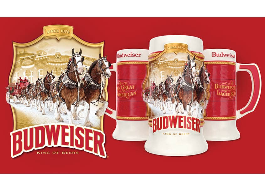 Budweiser Holiday Stein