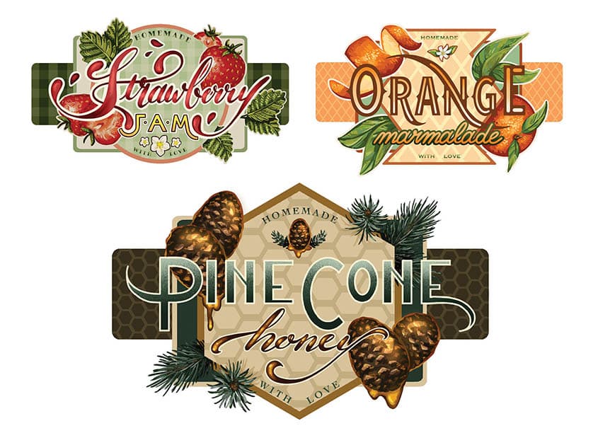 Hand Lettered Spread Labels