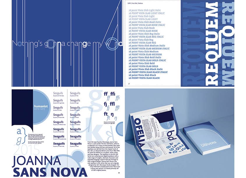 Across the Univers Type Specimen