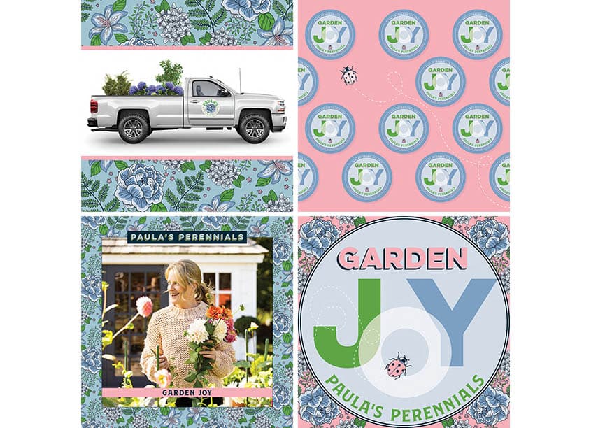 Paula's Perennials identity