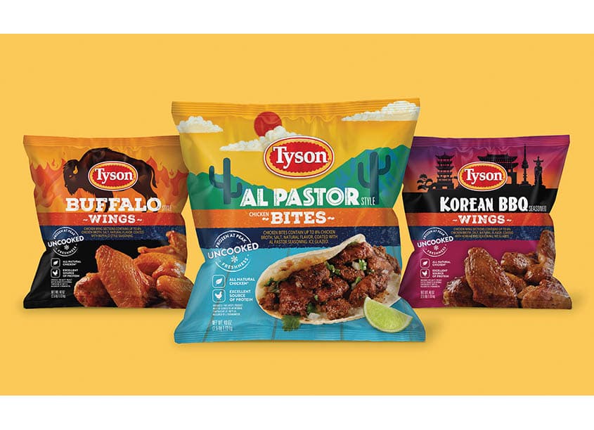 Tyson Bites and Wings Packaging